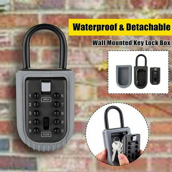 Key Lock Box For Outside Durable Lockable Keybox Key Lock Box Wall Mounted