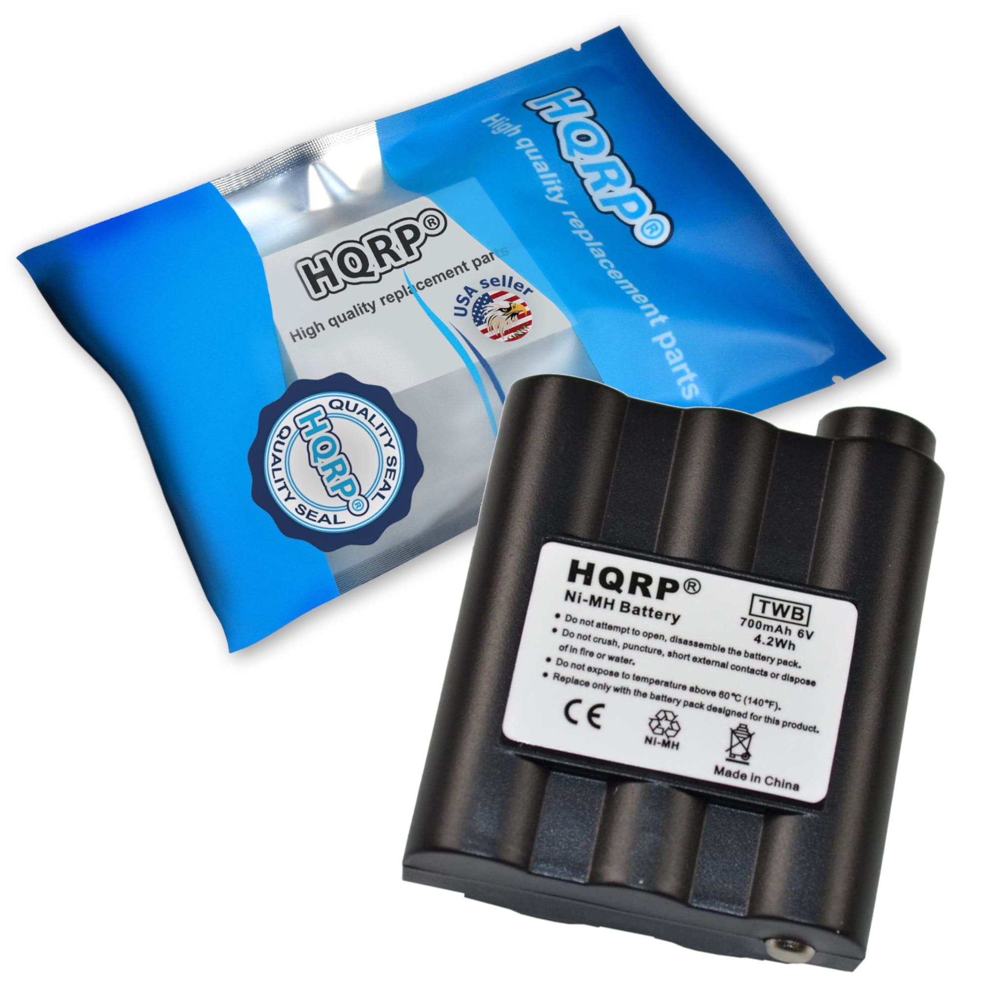 HQRP 6V 700mAh Rechargeable Battery For Midland GXT Series Two-Way Radios