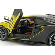 Lamborghini Sian FKP 37 #63 Yellow Metallic and Black 1/18 Diecast Model Car by Bburago