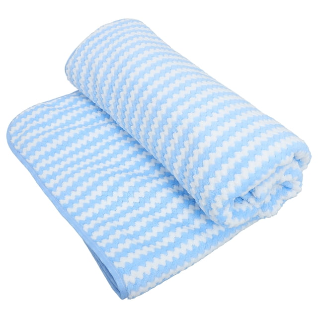1 UNID CORAL FLEECE Toalla de baño Espesado Playa Toalla Ancha Stripte Soft Ducha Toalla