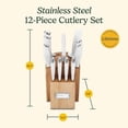 thumbnail image 2 of Cuisinart C77SSW-12P - Juego de cuchillos de bloque de 12 piezas con cuchillas de acero para corte preciso, ligero, acero inoxidable, duradero y apto para lavaplatos, C77SSW-12P, 2 of 6