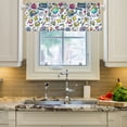 thumbnail image 2 of Yayeee Kitchen Valance Rod Pocket 54" x 18" Living Room Window Curtain, Blue Doodle Pattern, 2 of 6