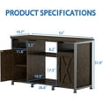 thumbnail image 7 of 50-75 Gallon Fish Tank Stand with Power Outlets, Linor Heavy Duty Metal Aquarium Stand with Cabinet for Fish Tank Accessories Storage, 52" x 19.7" Tabletop, 1200lbs Capacity (Two Door, Upgraded), 7 of 7