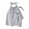 thumbnail image 5 of Levmjia Womens Sleeveless Tank Tops Lightweight Ruffled Halter Neck Striped Drawstring Loose Fit Casual Blouses Breathable Summer Shirts Daily Shopping Beach Holiday, 5 of 5