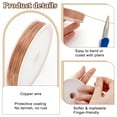 thumbnail image 4 of 180FT 24 Gauge Copper Wire Craft Beading Wire for Bracelet Ankelet Jewelry Making Bendable Brass Beading Wire Bare Copper Wire Metal Wire for DIY Crafts Metal Wire Sculpture 1set, 4 of 9