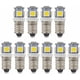 thumbnail image 1 of Ficarrico 10 bombillas LED E10 de 12 V, color blanco frío, 5SMD, 0,5 W, 50 lm, lámpara Les (blanco cálido), 1 of 5