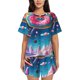 thumbnail image 1 of Fotbe Colorful Donut Conjunto de Pijama Estampado para Mujer, 2 Piezas, Ropa de Dormir con Camiseta de Manga Corta y Shorts Suaves-XX-Large, 1 of 6