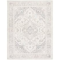 SAFAVIEH Restoration Vintage April Medallion Area Rug, Grey/Ivory, 8' x 10'