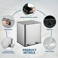 thumbnail image 5 of Roromall Dual Trash Can, 2x4 Gallon (2x15L) Stainless Steel Step Trash Can, Rectangular Garbage Can for Kitchen, Office with 2 Compartments, Removable Inner Buckets, Soft-Close Lid, 5 of 7