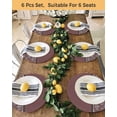 thumbnail image 4 of 15 Inch Round Placemats Set of 6, Boho Red Brown Flower Non Slip Heat Insulation PP Table Mats, Abstract Bohemia Pesley Floral Washable Place Mats for Kitchen Dining Party Table Decor, 4 of 7
