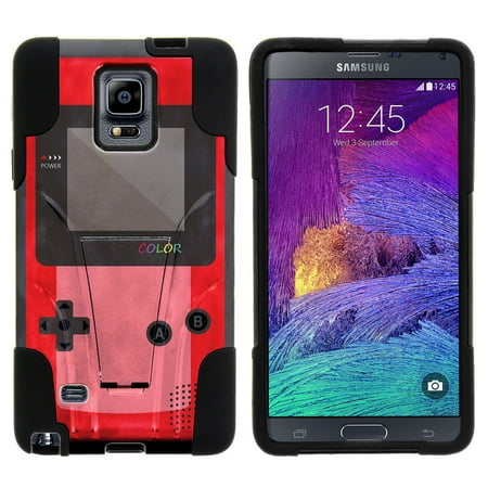 Samsung Galaxy Note Edge N915 STRIKE IMPACT Dual Layered Shock Resistant Case with Built-In Kickstand by Miniturtle® - Red
