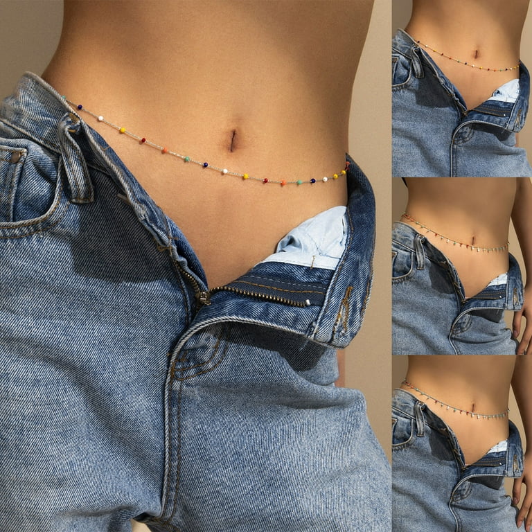 SPRING PARK Bohemian Beads Chain for Women Girls Adjustable Waist Beads Belly Chain Body Chain Trendy Jewelry