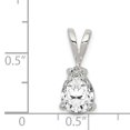 thumbnail image 2 of 925 Sterling Silver Pear Cubic Zirconia Cz Collier Pendentif Pendentif, 2 of 6