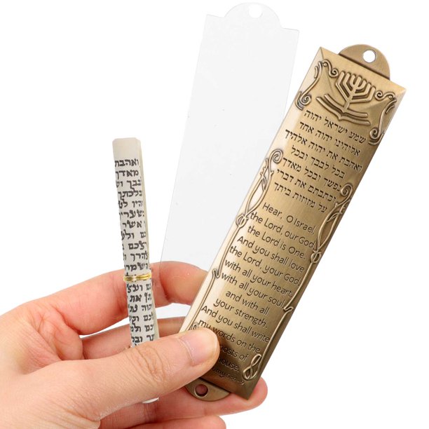HEALEEP 1Jgo Mezuzah De Aleación Con Detallado Para Decorar Puertas Y Crear Ambiente Religioso