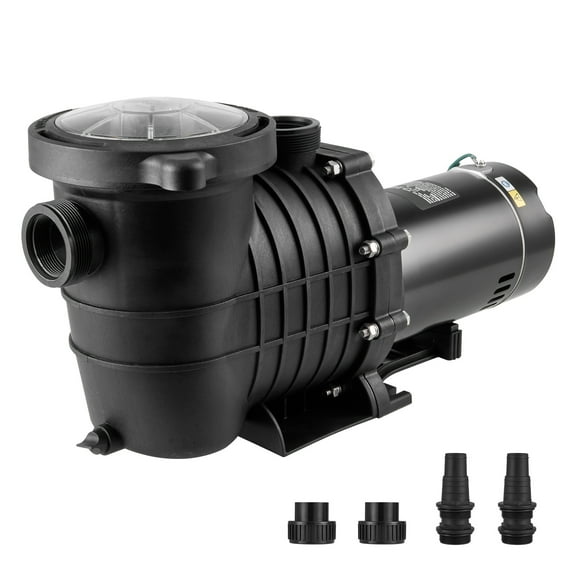 KFFKFF 1.5HP Pool Pump for Above Ground Pools, 6000 GPH High Flow, Single Speed Pool Pump for NPT 1.5/1.25 inch, Max Lift of 50.9ft, Includes Filter Basket, Suitable for Hot Tubs and Spas, 110V/240V