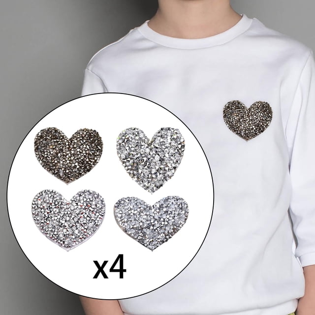 Parches de diamantes de imitación BLESIY 16 piezas Plata para reparación de chaquetas