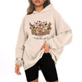 thumbnail image 2 of ICHUANYI Liquidación Sudaderas con Capucha Sueltas para Mujer Otoño Moda Sudadera Tops Casual Manga Larga Calabaza Especias Café Blusa con Capucha Jersey Estampado ICHUANYI WER202308230102, 2 of 7
