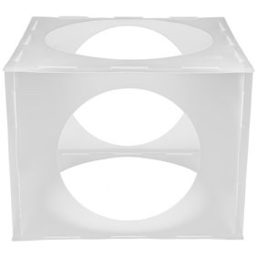 ROSENICE Folding Balloon Measure Box, White Rubber, Easy to Assemble for Parties