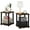 Amber Pine/Black, variant on Side Table Set of 2, 2-Tier Square Modern End Table, Nightstand, Night Stand, Bedside Table, Toolless Assembly, for Living Room, Bedroom, Dark Walnut