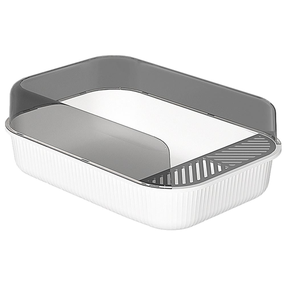 BESTHUA Enclosed Cat Litter Box Open Top Cats Litter Box with Shield