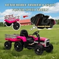 thumbnail image 4 of Okybaby 24V Kids Ride on Tractor with Detachable Trailer and Remote Control,Ride on Toys for Toddlers,Electric Toy Cars with 400W Motor,Bluetooth,USB,MP3,LED Light for Aged 3+,Red, 4 of 9