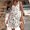 White, variant on Drovellove Women's V Neck Spaghetti Strap Floral Print Mini Summer Dresses, Loose Curved Hem Casual Beach Vacation Cover up Sundress with Pockets