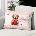 thumbnail image 2 of Happy Valentine's Day Golden Retriever Brings Love Heart Pillowcase Double Sided Goldens Dog Lover Gifts Idea Pillow Case Covers - 02028, 2 of 3