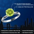 thumbnail image 2 of Gem Stone King 900 Platinum Yellow Lemon Quartz Engagement Ring for Women | 1.85 Cttw | Round 8MM | Gemstone Birthstone | Size 6, 2 of 6