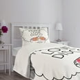 thumbnail image 5 of Ambesonne Hippie Quilted Bedspread Set 2 Pcs, Girl Afro Hair Glasses, Twin Size, Multicolor, 5 of 6