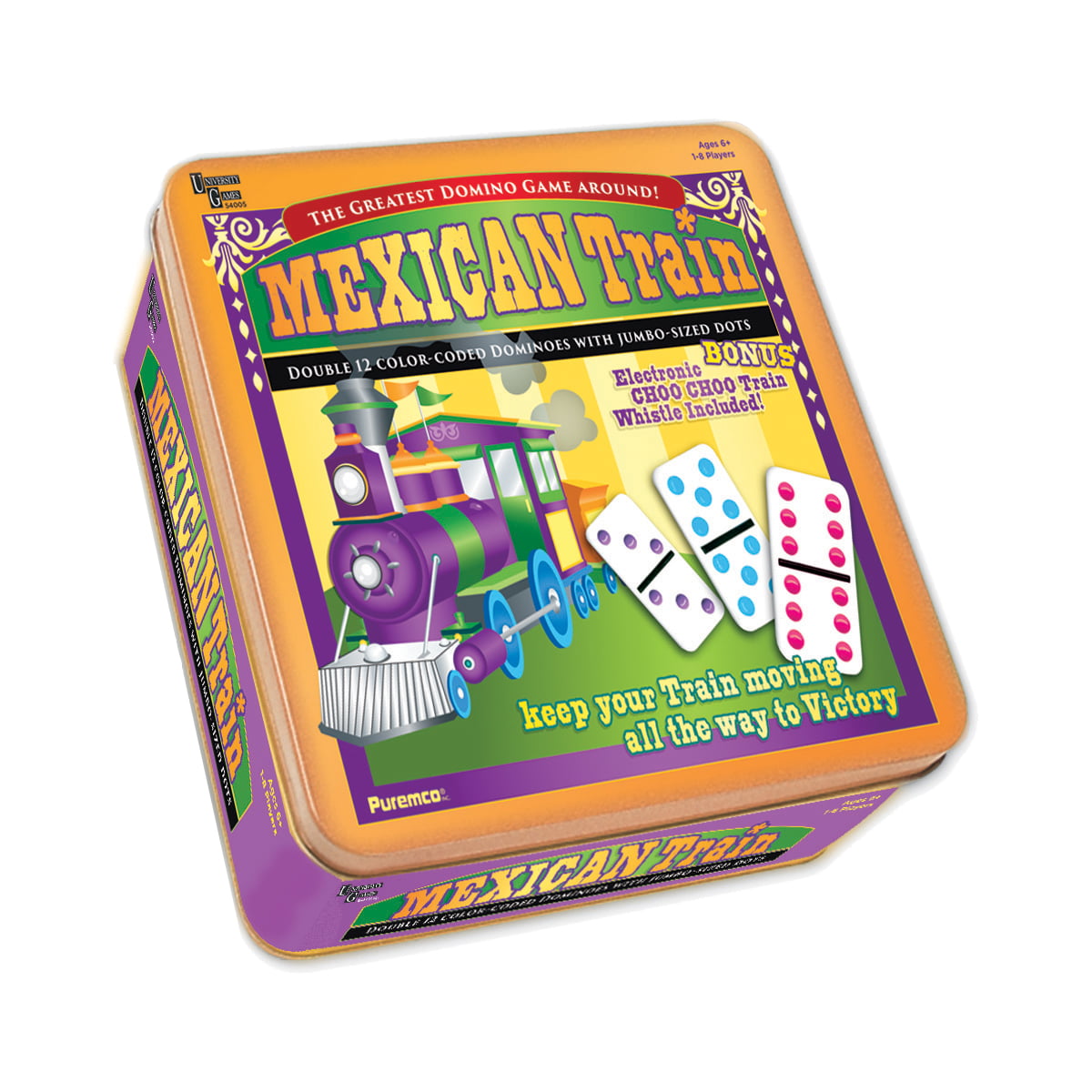 Double 12 Mexican Train Number Dominoes to Go Travel Size with Zip Up Case 