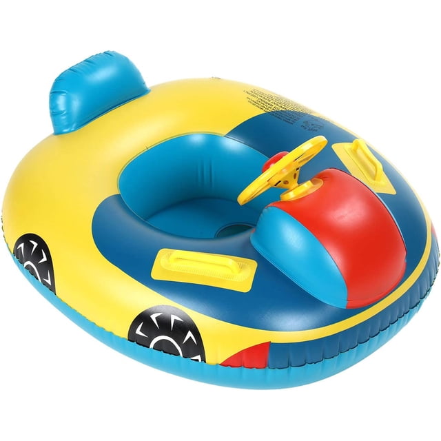 Flotador de piscina para bebé con asiento engrosado actualizado 2021, flotador de natación para bebé, flotador de natación infantil para niños de 3 meses a 3 años
