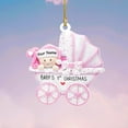 thumbnail image 6 of Personalized Baby\u2019s First Christmas Keepsake Acrylic 2D Shape Flat Ornament, Custom New Baby Gift, Babys 1st Christmas Ornament 2023 Boy Or Girl Newborn, for New Mom Dad (Style 2) - 3906 (Orange), 6 of 7