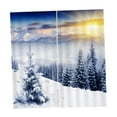 thumbnail image 3 of DOLITY 2 Panel 3D Winter Window Curtain Kids Room Nature Scenery Pictures Decor Winter Sunshine, 3 of 7