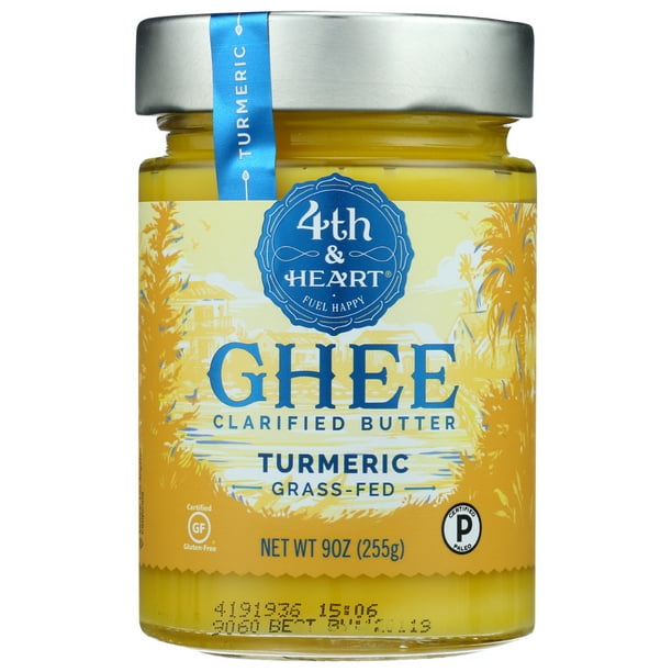 4Th & Heart Grass Fed Ghee Clarified Butter With Turmeric, 9 Oz
