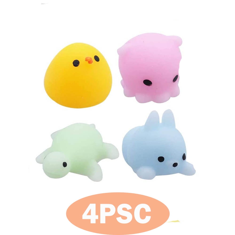 IGUOHAO 16 Pcs Mochi Animaux Jouets Mochi Chat Anti-Stress Jouets Mochi Animaux  Jouets Mini Animaux Chat avec Sac en Feutre - - 