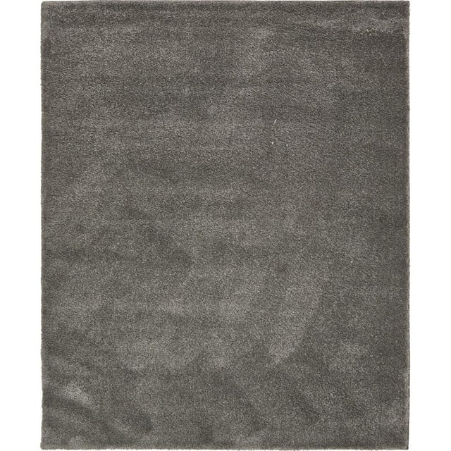 Unique Loom Solo Solide Peluche Enfants Tapis Moderne 10' x 13' Rectangle Gris