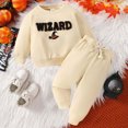 thumbnail image 2 of Futezty Toddler Clothes for Baby Boys Girls Halloween Cute Letter Embroidery Long Sleeve Sweatshirt Pants Boy Girl Warm Fall Winter Outfits Set 6M-4T, 2 of 7