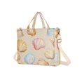 thumbnail image 7 of FORMRS Womens Corduroy Tote Bag Crossbody Shoulder Handbag with Pocket, Watercolor Seashell, 7 of 7
