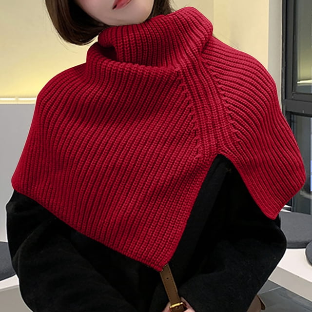 RXIRUCGD Ladies' Ethnic Style Printed Patchwork Color Fashionable Loose Shawl Cape Knitted Sweater Cardigan Jacket Top Shawl( Red )