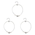 thumbnail image 4 of maskred Chevilles Réglables Perle Étoile de Mer Simple Style Pied Décoration Mode Plage Accessoires Bracelets pour Filles Femmes Argent 3Set, 4 of 6