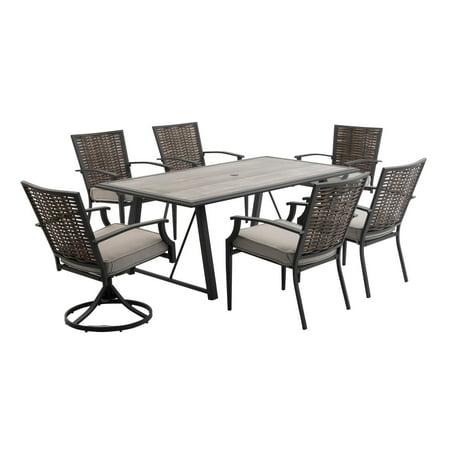 Belham Living Melrosa Wicker 7 Piece Outdoor Patio Dining Set
