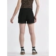 thumbnail image 3 of No Boundaries High Rise Denim Rolled Cuff Shorts, Women's, 3 of 5