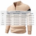 thumbnail image 3 of Babcutegg Big and Tall Mens Quarter Zip Sweater Stand Collar Color Block Knit Pullover Casual Fall Winter Top Size 4XL, 3 of 7
