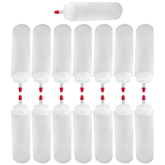 15pcs Condiment Squeeze Bottles Ketchup Dispensers Soy Sauce Salad Dressing Dispensers