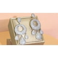 thumbnail image 2 of CZ Long Drop Chandelier Earrings for Women Dubai Nigerian White Gold Plated Gift, 2 of 9