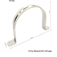 thumbnail image 2 of Rigid Pipe Strap for 90mm/3.54 Inch OD Tubing 304 Stainless Steel 2 Holes Clamps 10pcs, 2 of 4