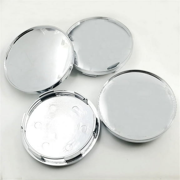 4 Pcs Universal ABS Silver Car Wheel Center Hub Caps Covers Outer Diameter 68mm