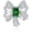 green, variant on Luxury Ribbon Bow Tied Infinity Rings for Women 925 Silver Cubic Zirconia Pave CZ Promise Rings for Her Wedding Bands Forever Love Knot  Cut Simulates Gemstone Open Adjustable Ring(red)