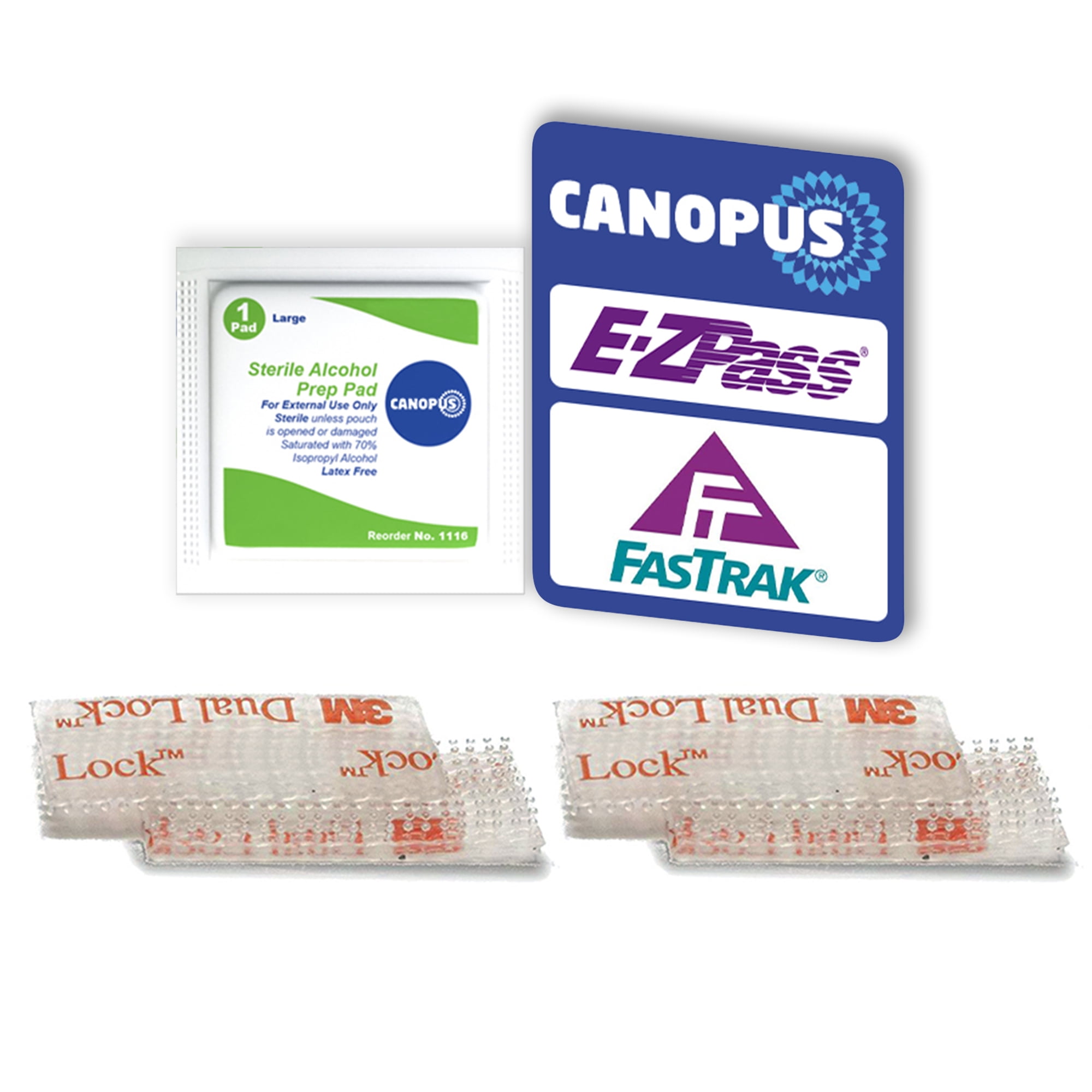 CANOPUS EZ Pass Mounting Strips Adhesive Strips, Dual Lock Tape