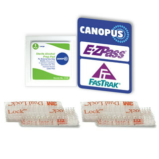 Buy EZ Pass Velcro strips with adhesive - 3M ing Tape strips - 2 Sets of EZ  Pass/I-Pass/Toll Tag Tape ing kit - 4 Peel-and-Stick Adhesive Strips with  Alcohol Prep Pad by